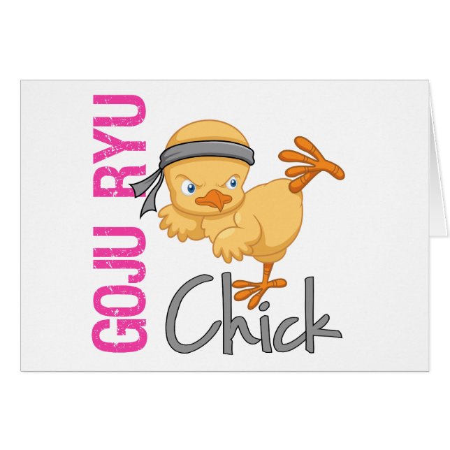 Goju Ryu chick Hälsningskort (Framsidan Horizontal)