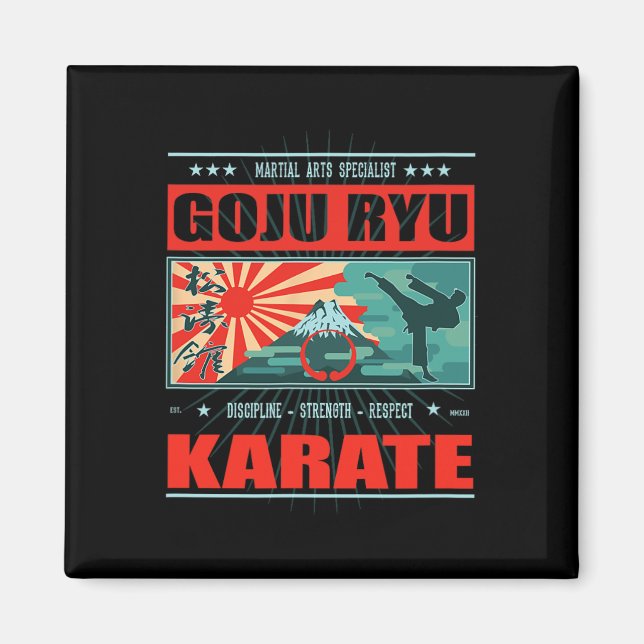 Goju Ryu Karate Kanji Magnet (Framsidan)
