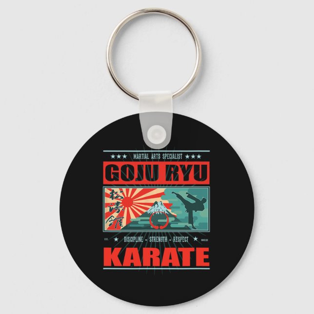 Goju Ryu Karate Kanji Nyckelring (Framsida)