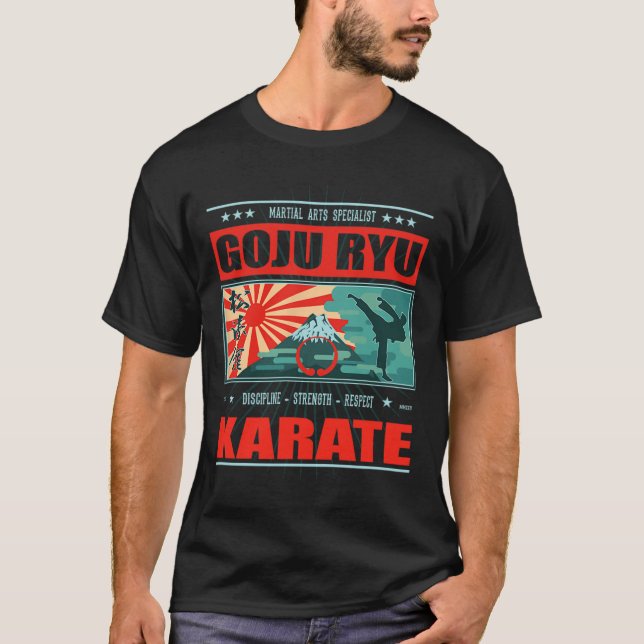 Goju Ryu Karate Kanji T Shirt (Framsida)