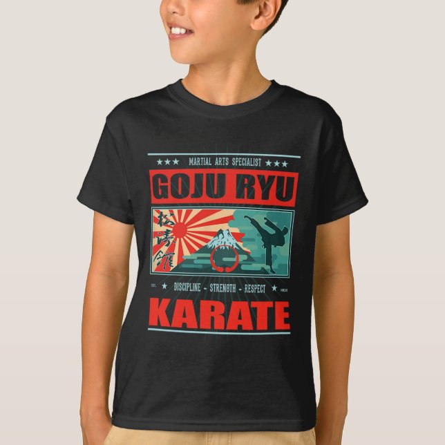 Goju Ryu Karate Kanji T Shirt (Framsida)