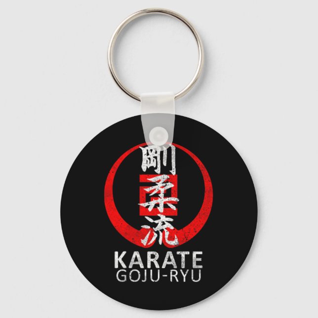 Goju Ryu Karate Symbol Kanji Japan Martial Art Vin Nyckelring (Framsida)