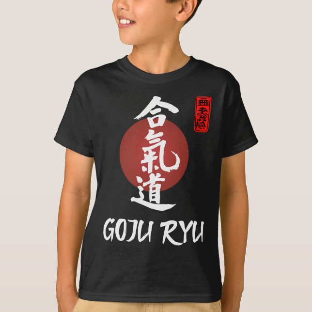 Goju Ryu Karate Uniform Goju Ryu Uniform Calligrap T Shirt (Framsida)