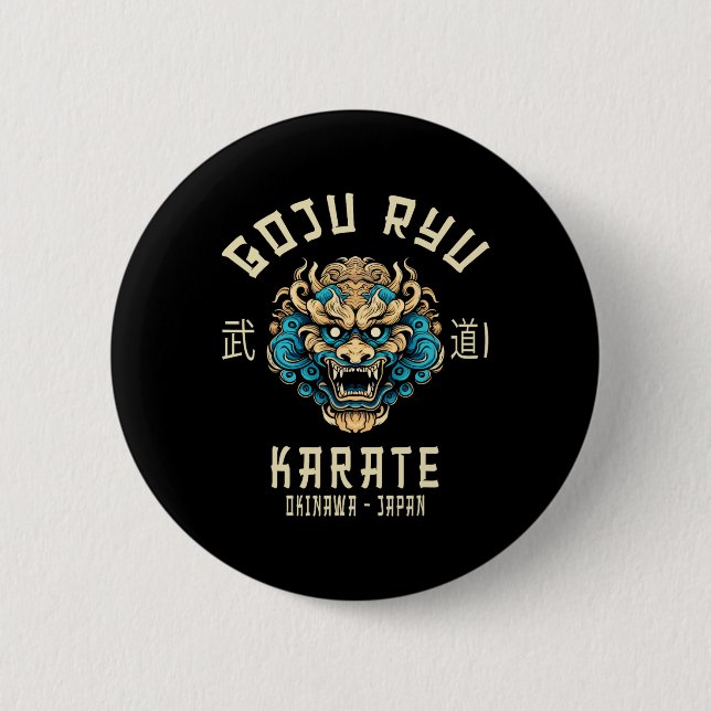 Goju Ryu Martial Arts Clothing Co. Goju Ryu Karate Knapp (Framsida)