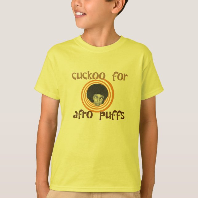 Gök för afro- Puffs Tee Shirt (Framsida)