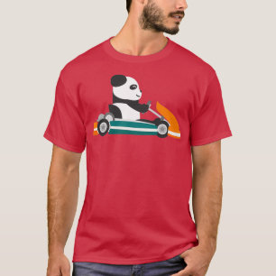 Gokart panda tävla car panda t shirt