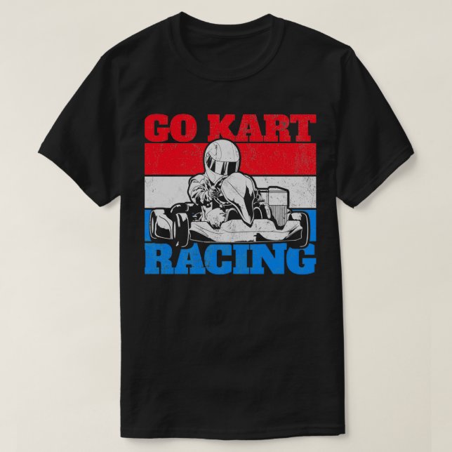 GoKart Tävla Gokart Karting T Shirt (Design framsida)