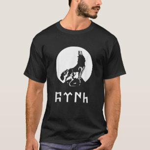 GOKTURK TSHIRT Flagga med Bozkurt Grått Varg Tee S