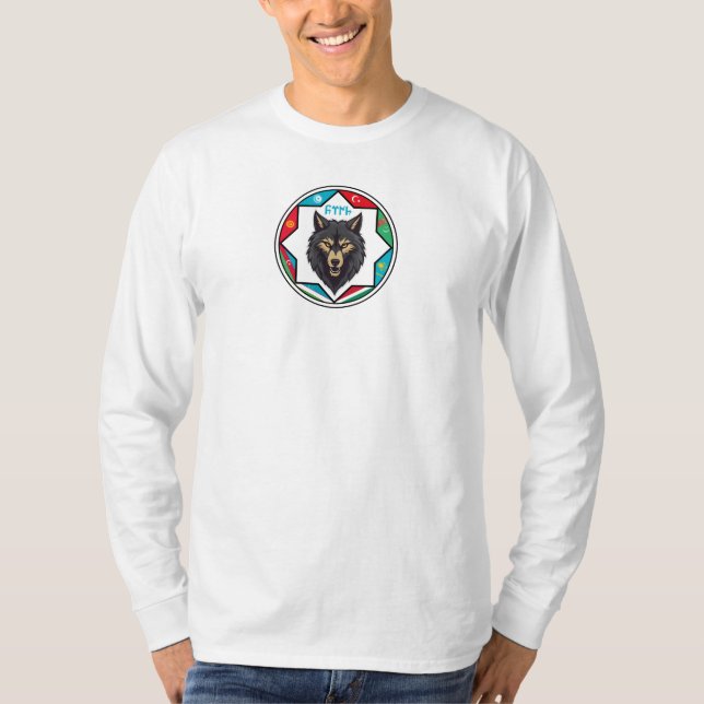 Göktürk Türk Wolf Design shirt T (Framsida)