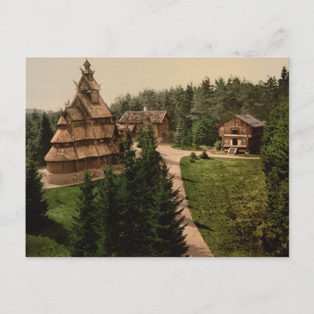 Gol Stave Church, Oslo, Norge Vykort (Framsida)