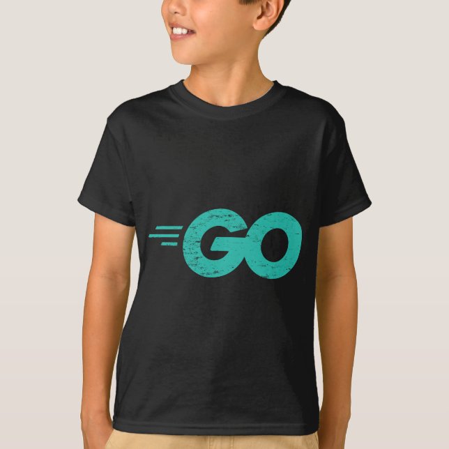 Golang Go Programming Language - Go logotyp for Go T Shirt (Framsida)