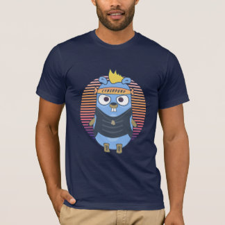 Golang gopher i cyberpunk stil t shirt