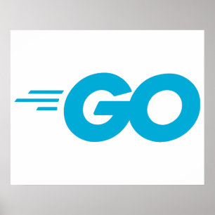 Golang-logotyp (Go-programmeringsspråk) Poster