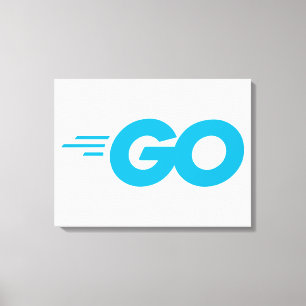 Golang Logotyp (Go Programming Language) Canvastryck