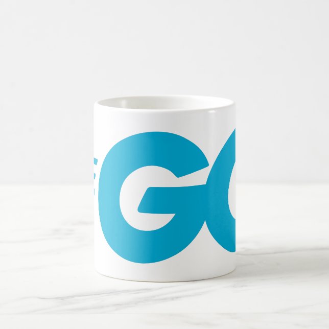 Golang Logotyp (Go Programming Language) Kaffemugg (Center)