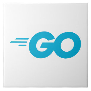 Golang Logotyp (Go Programming Language) Kakelplatta