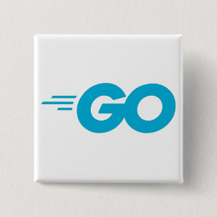 Golang Logotyp (Go Programming Language) Knapp