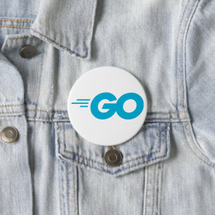 Golang Logotyp (Go Programming Language) Knapp