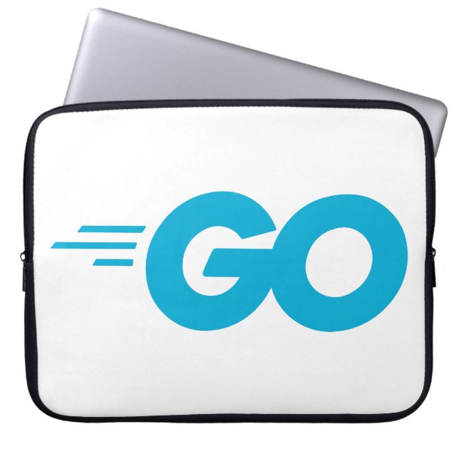 Golang Logotyp (Go Programming Language) Laptop Fodral (Framsidan)