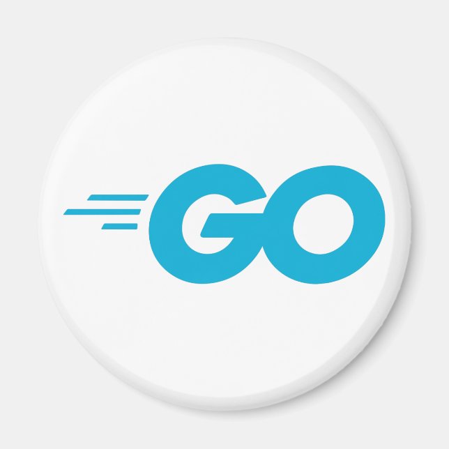 Golang Logotyp (Go Programming Language) Magnet (Framsidan)