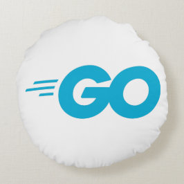 Golang Logotyp (Go Programming Language) Rund Kudde