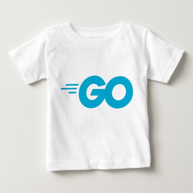 Golang Logotyp (Go Programming Language) T Shirt (Framsida)