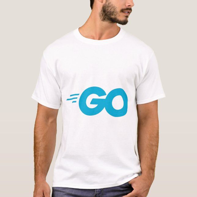 Golang Logotyp (Go Programming Language) T Shirt (Framsida)