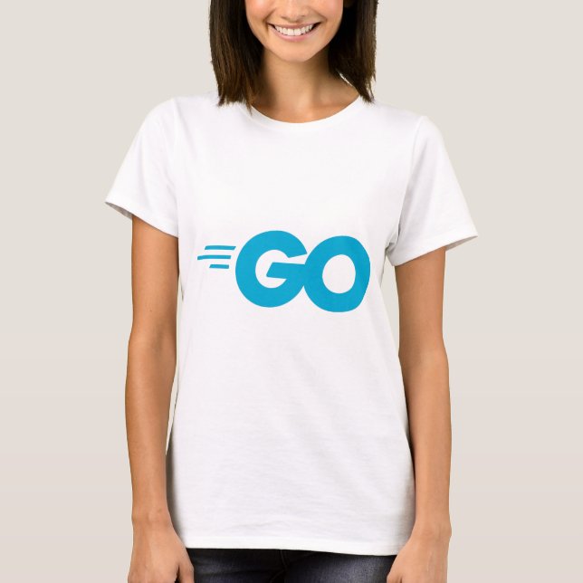 Golang Logotyp (Go Programming Language) T Shirt (Framsida)
