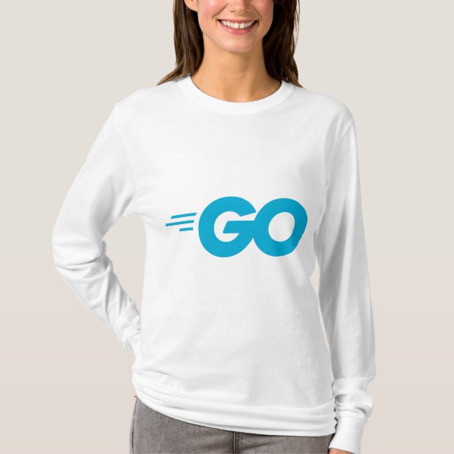 Golang Logotyp (Go Programming Language) T Shirt (Framsida)