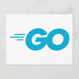 Golang Logotyp (Go Programming Language) Vykort