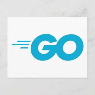 Golang Logotyp (Go Programming Language) Vykort