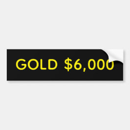 Gold $6,000 Market Celebration Bildekal