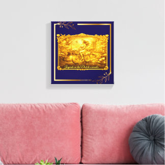 Gold Amsterdam Arched Bridges Charm Canvastryck