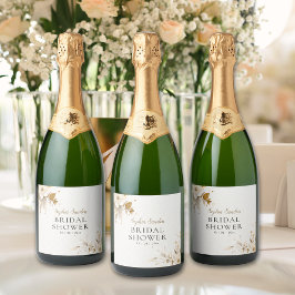 Gold and Beige Elegant Floral Bridal Shower