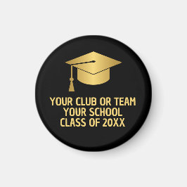 Gold and Black Custom Graduation  Magnet