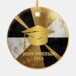 Gold and Black Custom Graduation Ornament
