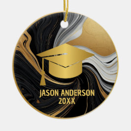 Gold and Black Custom Graduation Ornament