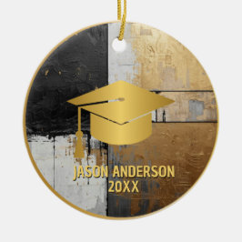 Gold and Black Custom Graduation Ornament