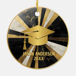 Gold and Black Custom Graduation Ornament