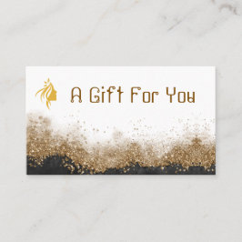 Gold and black   Salon gift certificate Visitkort