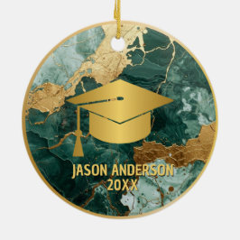 Gold and Green Custom Graduation Ornament