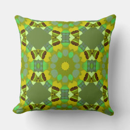 Gold and Green Throw Pillow Kudde