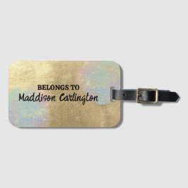 Gold And iridescent Glitter Texture Bagagebricka