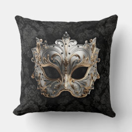 Gold and Silver Filigree Venetian Mask Kudde