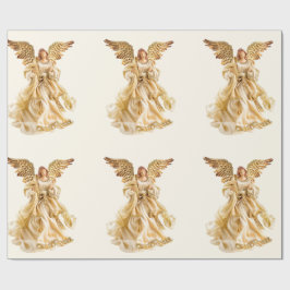 Gold Angel Wrapping Paper Presentpapper