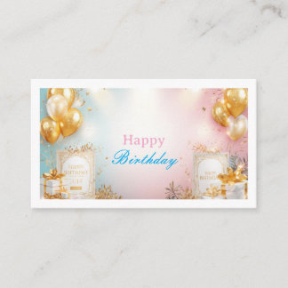 Gold Balloon Birthday Enclosure Card Tilläggskort