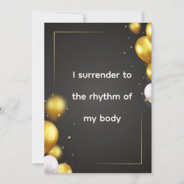 Gold Black Body Rhythm Quote Art Julkort