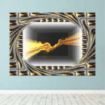 Gold Black Monochrome Opulent Swirl Liquid Achempo