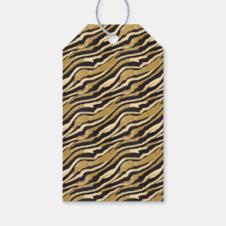 Gold Black Pattern Presentetikett
