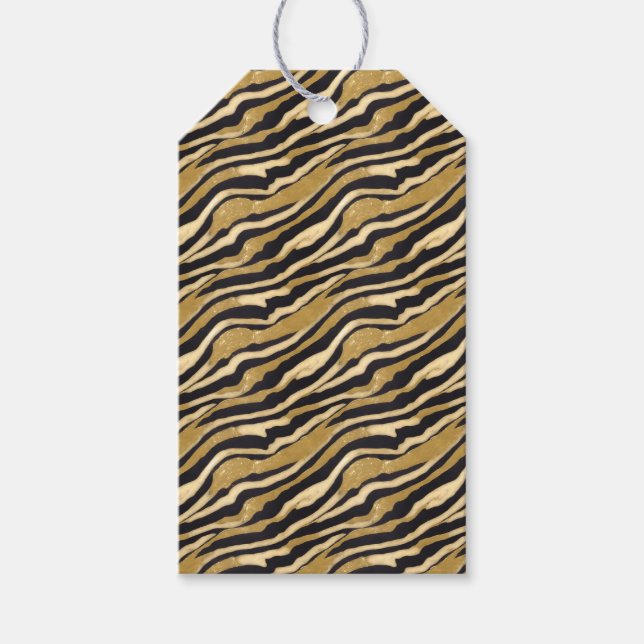 Gold Black Pattern Presentetikett (Framsidan)